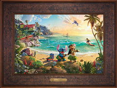 Disney Lilo & Stitch Wall Art by Thomas Kinkade Studios Estate Edition Canvas 12" x 18" Gallery Bronze