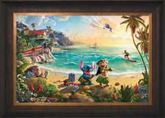 Disney Lilo & Stitch Wall Art by Thomas Kinkade Studios Standard Number Canvas 18" x 27" Estate Bronze