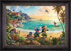 Disney Lilo & Stitch Wall Art by Thomas Kinkade Studios Standard Number Canvas 18" x 27" Cabernet