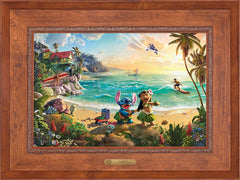 Disney Lilo & Stitch Wall Art by Thomas Kinkade Studios Estate Edition Canvas 18" x 27" Rustic Andalucian
