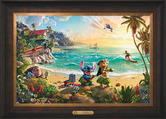 Disney Lilo & Stitch Wall Art by Thomas Kinkade Studios Estate Edition Canvas 18" x 27" Estate Bronze