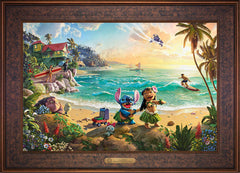 Disney Lilo & Stitch Wall Art by Thomas Kinkade Studios Estate Edition Canvas 18" x 27" Gallery Bronze