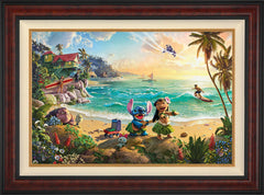 Disney Lilo & Stitch Wall Art by Thomas Kinkade Studios Standard Number Canvas 24" x 36" Gallery Burl