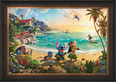Disney Lilo & Stitch Wall Art by Thomas Kinkade Studios Standard Number Canvas 24" x 36" Estate Bronze