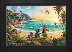 Disney Lilo & Stitch Wall Art by Thomas Kinkade Studios Standard Number Canvas 24" x 36" Modern Black