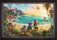 Disney Lilo & Stitch Wall Art by Thomas Kinkade Studios Standard Number Canvas 24" x 36" Cabernet