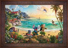 Disney Lilo & Stitch Wall Art by Thomas Kinkade Studios Standard Number Canvas 24" x 36" Gallery Bronze