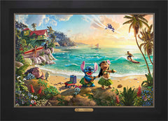 Disney Lilo & Stitch Wall Art by Thomas Kinkade Studios Estate Edition Canvas 24" x 36" Modern Black