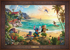 Disney Lilo & Stitch Wall Art by Thomas Kinkade Studios Estate Edition Canvas 24" x 36" Gallery Bronze