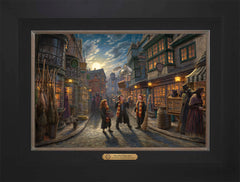 Harry Potter™ Diagon Alley™ Wall Art by Thomas Kinkade Studios Estate Edition Canvas 12" x 18" Modern Black