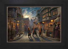 Harry Potter™ Diagon Alley™ Wall Art by Thomas Kinkade Studios Standard Number Canvas 18" x 27" Modern Black