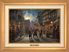Harry Potter™ Diagon Alley™ Wall Art by Thomas Kinkade Studios Estate Edition Canvas 18" x 27" Antique Gold
