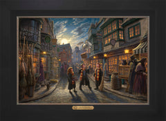 Harry Potter™ Diagon Alley™ Wall Art by Thomas Kinkade Studios Estate Edition Canvas 18" x 27" Modern Black
