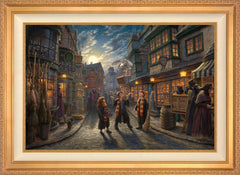 Harry Potter™ Diagon Alley™ Wall Art by Thomas Kinkade Studios Standard Number Canvas 24" x 36" Antique Gold
