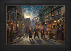 Harry Potter™ Diagon Alley™ Wall Art by Thomas Kinkade Studios Standard Number Canvas 24" x 36" Modern Black