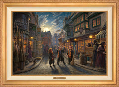Harry Potter™ Diagon Alley™ Wall Art by Thomas Kinkade Studios Estate Edition Canvas 24" x 36" Antique Gold
