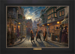 Harry Potter™ Diagon Alley™ Wall Art by Thomas Kinkade Studios Estate Edition Canvas 24" x 36" Modern Black