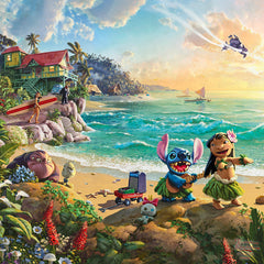 Disney Lilo & Stitch Wall Art by Thomas Kinkade Studios Canvas Gallery Wrap 14" x 14" Unframed