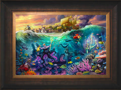 Disney Ursula Wall Art by Thomas Kinkade Studios Standard Number Canvas 12" x 18" Estate Bronze