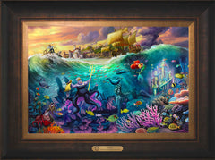 Disney Ursula Wall Art by Thomas Kinkade Studios Estate Edition Canvas 12" x 18" Estate Bronze