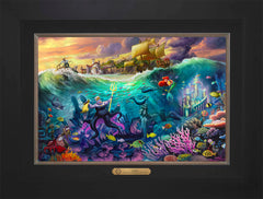 Disney Ursula Wall Art by Thomas Kinkade Studios Estate Edition Canvas 12" x 18" Modern Black