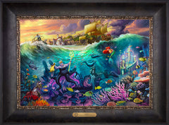 Disney Ursula Wall Art by Thomas Kinkade Studios Estate Edition Canvas 12" x 18" Cabernet