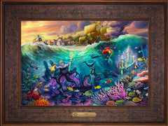 Disney Ursula Wall Art by Thomas Kinkade Studios Estate Edition Canvas 12" x 18" Gallery Bronze