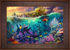 Disney Ursula Wall Art by Thomas Kinkade Studios Standard Number Canvas 18" x 27" Gallery Bronze
