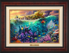 Disney Ursula Wall Art by Thomas Kinkade Studios Estate Edition Canvas 18" x 27" Gallery Burl