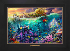 Disney Ursula Wall Art by Thomas Kinkade Studios Estate Edition Canvas 18" x 27" Modern Black