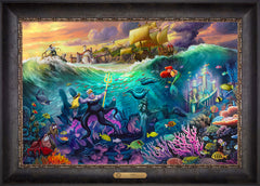 Disney Ursula Wall Art by Thomas Kinkade Studios Estate Edition Canvas 18" x 27" Cabernet