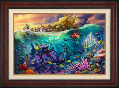 Disney Ursula Wall Art by Thomas Kinkade Studios Standard Number Canvas 24" x 36" Gallery Burl