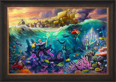 Disney Ursula Wall Art by Thomas Kinkade Studios Standard Number Canvas 24" x 36" Estate Bronze
