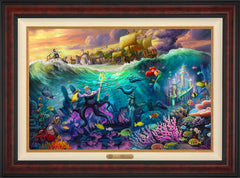 Disney Ursula Wall Art by Thomas Kinkade Studios Estate Edition Canvas 24" x 36" Gallery Burl