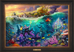 Disney Ursula Wall Art by Thomas Kinkade Studios Estate Edition Canvas 24" x 36" Estate Bronze