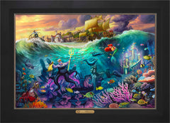 Disney Ursula Wall Art by Thomas Kinkade Studios Estate Edition Canvas 24" x 36" Modern Black