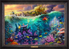 Disney Ursula Wall Art by Thomas Kinkade Studios Estate Edition Canvas 24" x 36" Cabernet