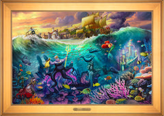 Disney Ursula Wall Art by Thomas Kinkade Studios Estate Edition Canvas 24" x 36" Gallery Gold