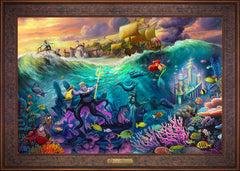 Disney Ursula Wall Art by Thomas Kinkade Studios Estate Edition Canvas 24" x 36" Gallery Bronze