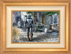 The Mandalorian™ - A Welcome Sight Wall Art by Thomas Kinkade Studios Standard Number Canvas 12" x 18" Antique Gold