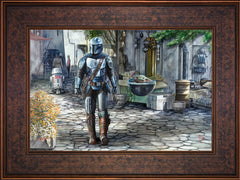 The Mandalorian™ - A Welcome Sight Wall Art by Thomas Kinkade Studios Standard Number Canvas 12" x 18" Gallery Bronze