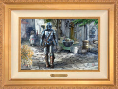The Mandalorian™ - A Welcome Sight Wall Art by Thomas Kinkade Studios Estate Edition Canvas 12" x 18" Antique Gold