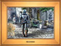 The Mandalorian™ - A Welcome Sight Wall Art by Thomas Kinkade Studios Estate Edition Canvas 12" x 18" Gallery Gold
