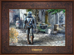 The Mandalorian™ - A Welcome Sight Wall Art by Thomas Kinkade Studios Estate Edition Canvas 12" x 18" Gallery Bronze