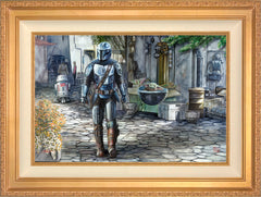 The Mandalorian™ - A Welcome Sight Wall Art by Thomas Kinkade Studios Standard Number Canvas 18" x 27" Antique Gold