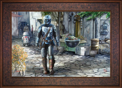 The Mandalorian™ - A Welcome Sight Wall Art by Thomas Kinkade Studios Standard Number Canvas 18" x 27" Gallery Bronze
