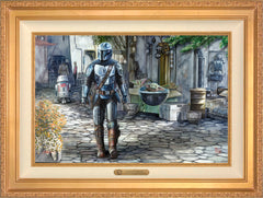 The Mandalorian™ - A Welcome Sight Wall Art by Thomas Kinkade Studios Estate Edition Canvas 18" x 27" Antique Gold
