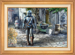 The Mandalorian™ - A Welcome Sight Wall Art by Thomas Kinkade Studios Standard Number Canvas 24" x 36" Antique Gold