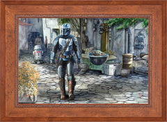 The Mandalorian™ - A Welcome Sight Wall Art by Thomas Kinkade Studios Standard Number Canvas 24" x 36" Rustic Andalucian