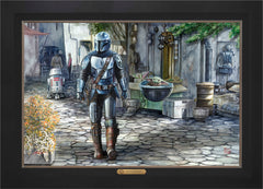The Mandalorian™ - A Welcome Sight Wall Art by Thomas Kinkade Studios Estate Edition Canvas 24" x 36" Modern Black